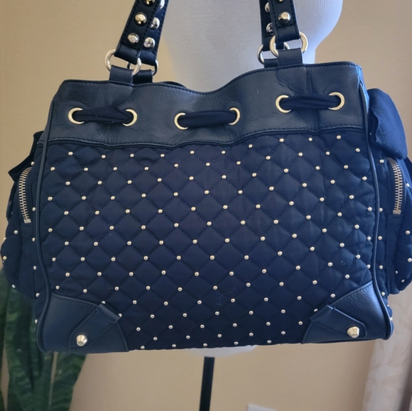 Y2K Juicy Couture Nylon Studded Daydreamer Bag Black and Gold - Picture 5 of 9